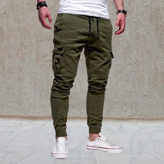 Men's Casual Cargo Pants with Flap Pockets