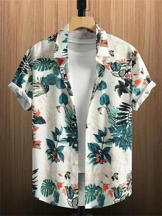 3D Flower Print Hawaiian Shirt Vibrant Style for Laid-Back Days