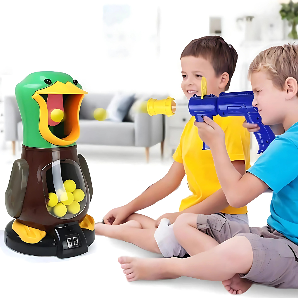 Air Powered Soft Bullet Game with Walking Duck and Lights
