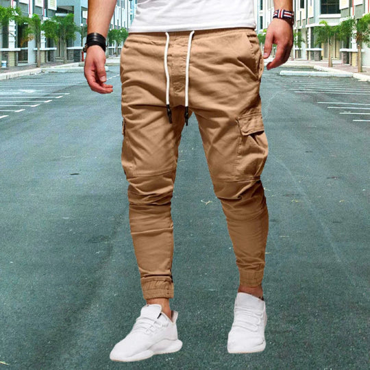 Men's Casual Cargo Pants with Flap Pockets