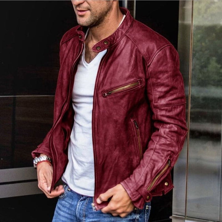 Max – Elegant and Waterproof Leather Jacket for Men