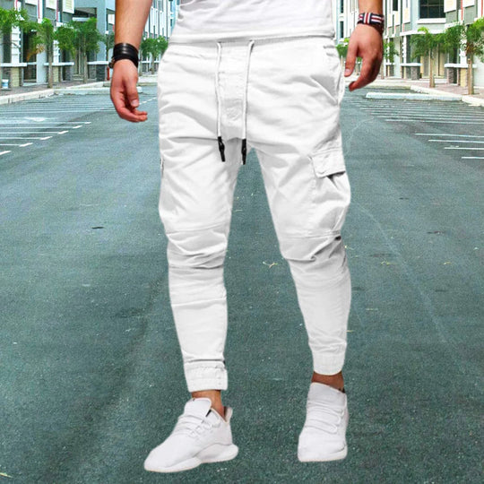 Men's Casual Cargo Pants with Flap Pockets