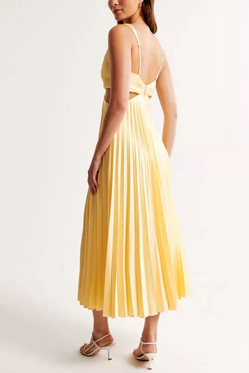 Women's Pleated Maxi Dress Elegant & Flowy