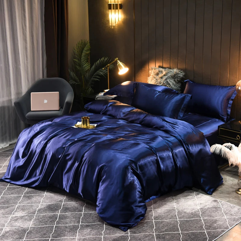 Silky Satin Bedding Set Indulge in Luxurious Comfort and Elegant Design