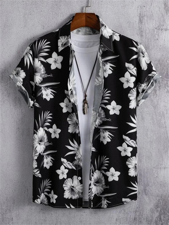 3D Flower Print Hawaiian Shirt Vibrant Style for Laid-Back Days