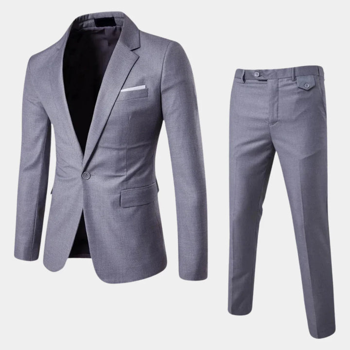 Elegant Men's Suit with Blazer and Trousers