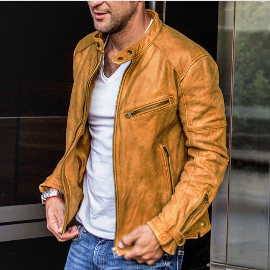 Max – Elegant and Waterproof Leather Jacket for Men