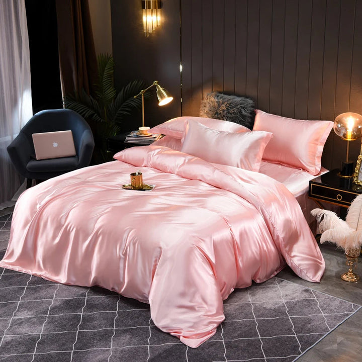 Silky Satin Bedding Set Indulge in Luxurious Comfort and Elegant Design