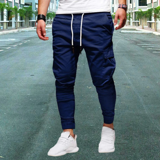Men's Casual Cargo Pants with Flap Pockets