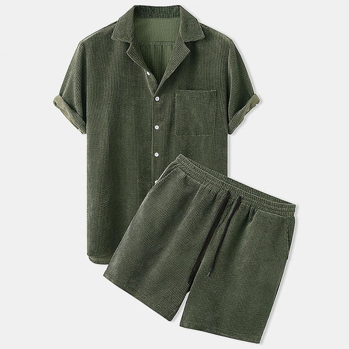 BreezeSet – Men's Corduroy Shorts Set