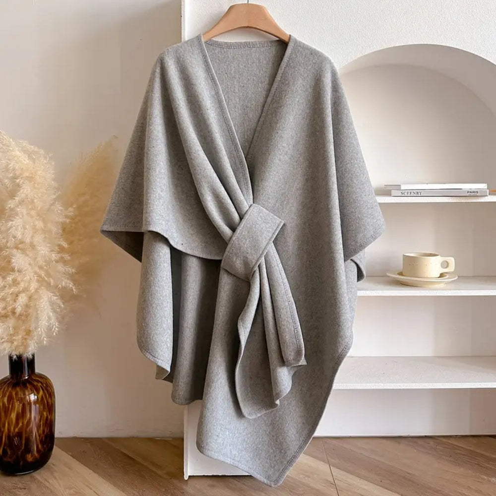 Luxurious Wind-resistant Shawl Coat for Women
