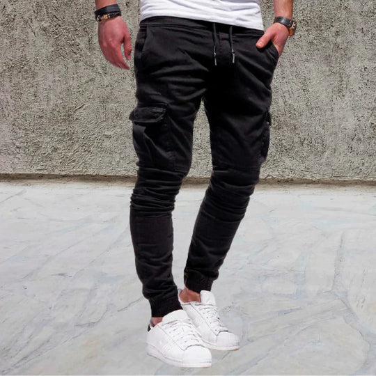 Men's Casual Cargo Pants with Flap Pockets