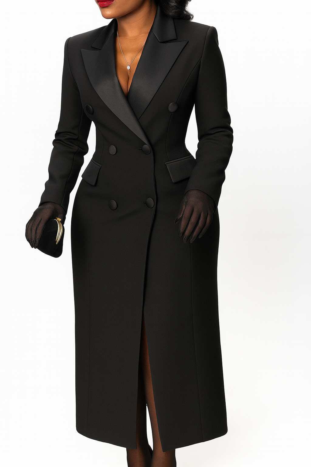 Modern Office Look Double Breasted Blazer