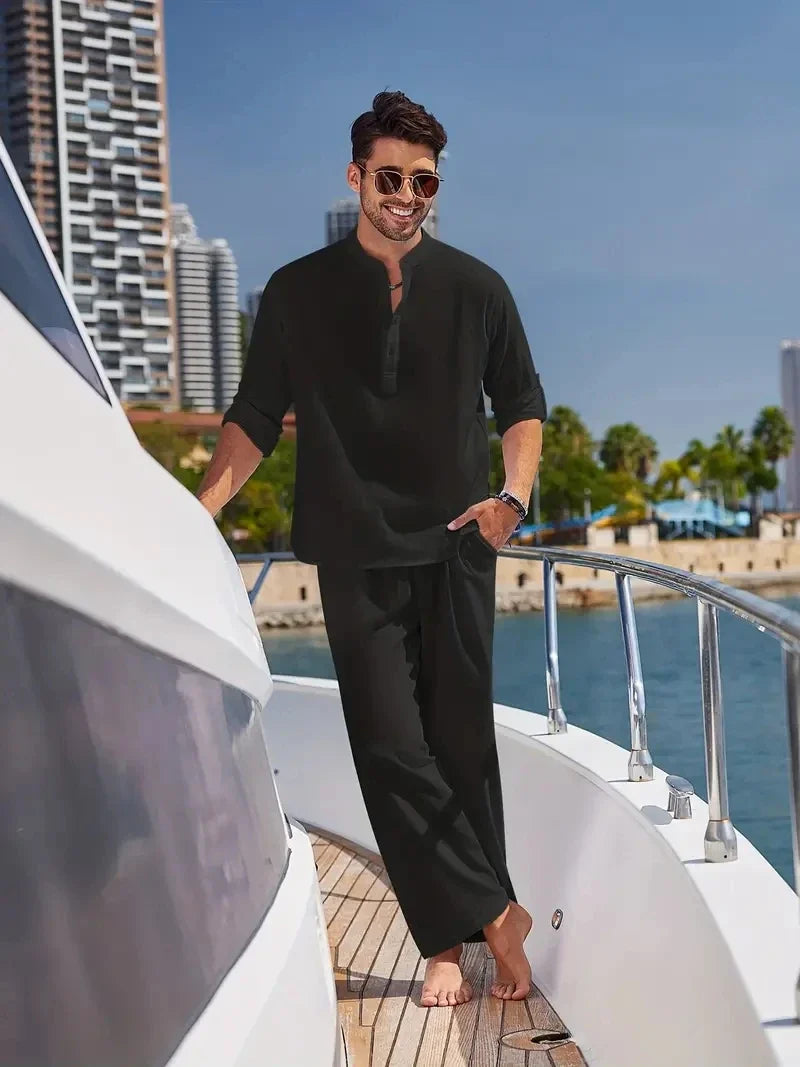 2-Piece Italian Linen-Cotton Men's Set