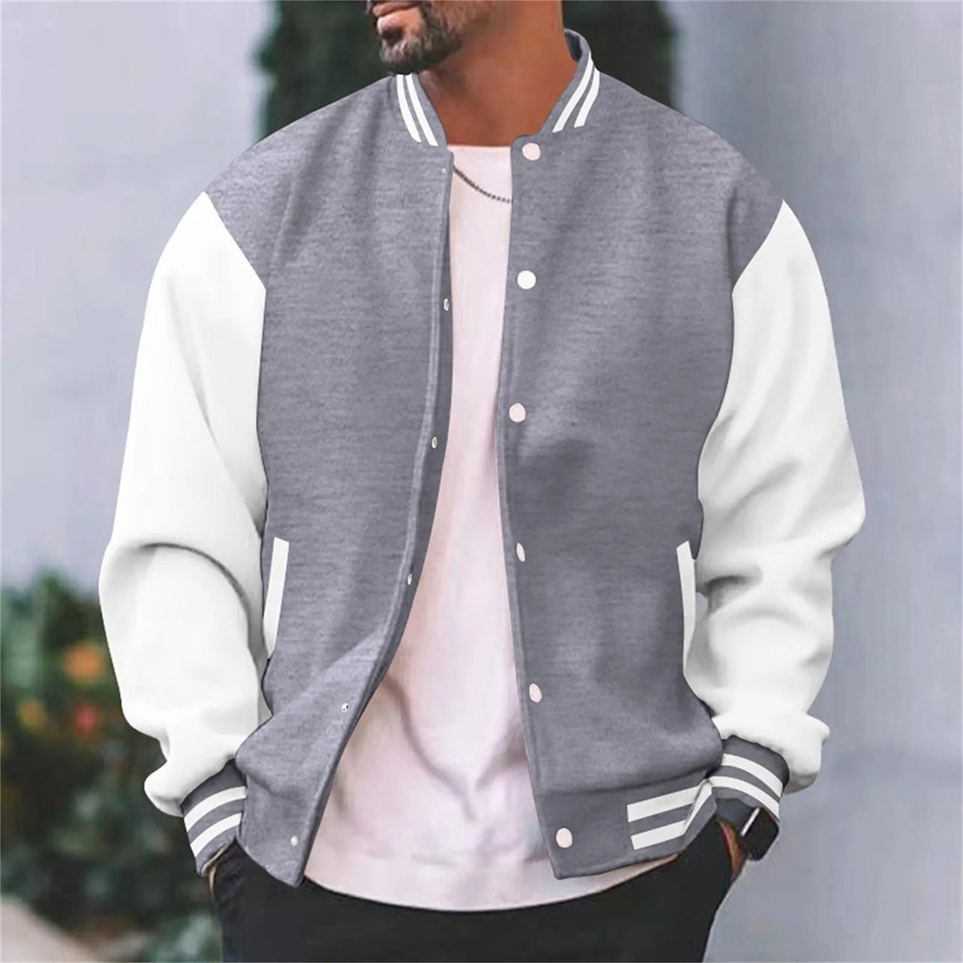 Men's Casual Baseball Jacket for Autumn
