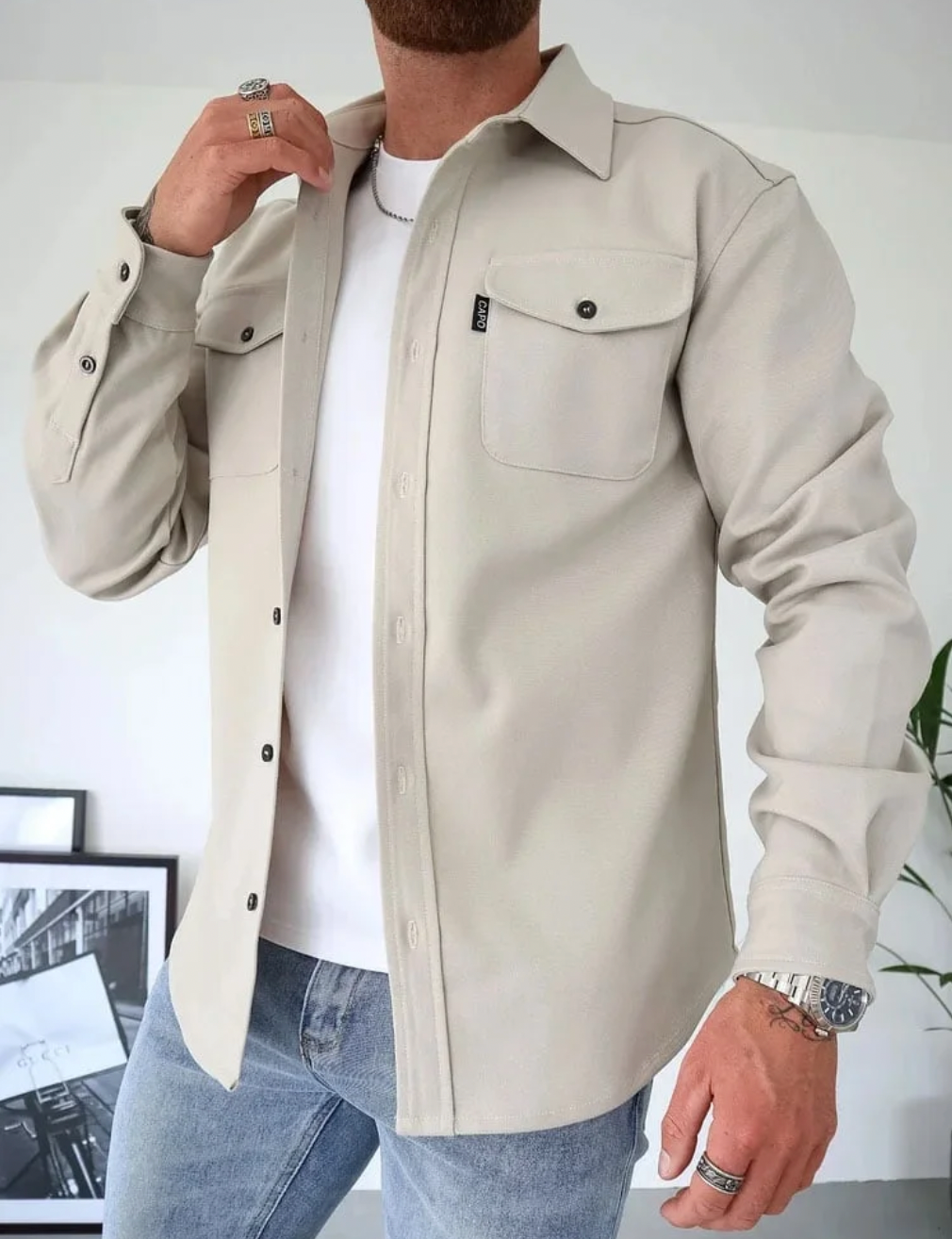 Jeff – Longsleeve Shirt with Pockets for men