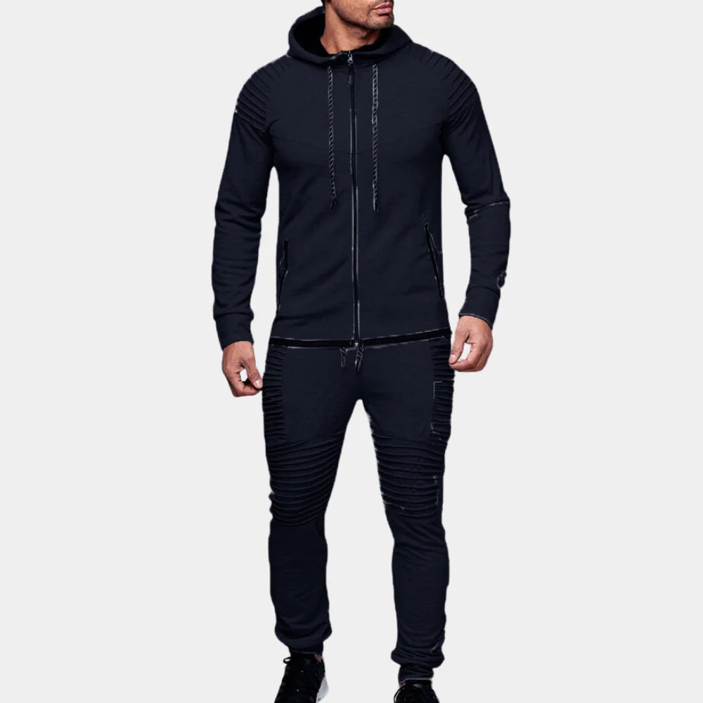 Men's Tracksuit with Soft Cotton Blend and Functional Details