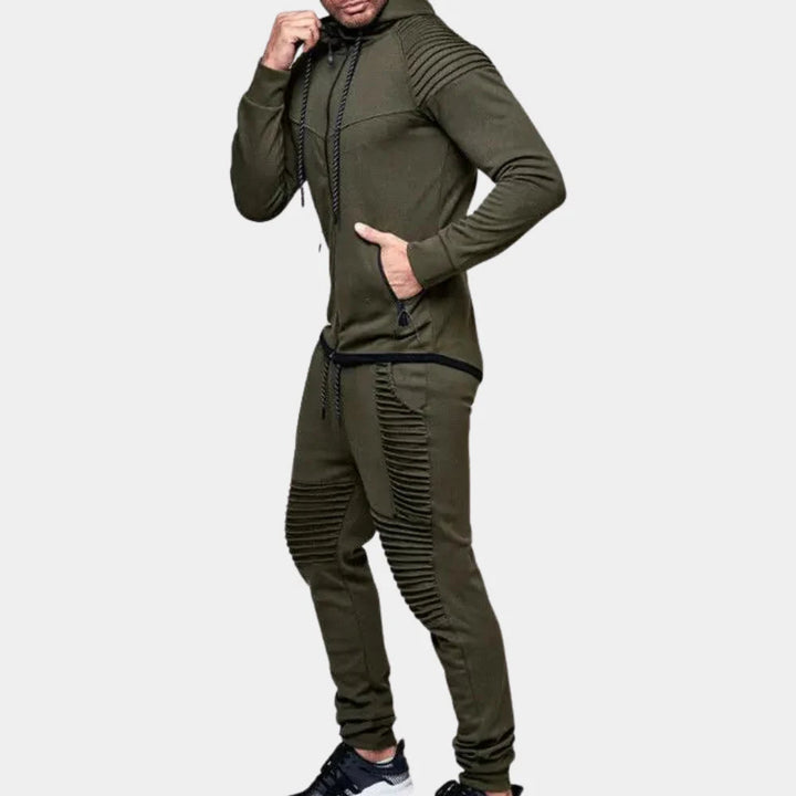 Men's Tracksuit with Soft Cotton Blend and Functional Details