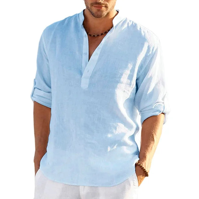 Sander Men's Summer Linen Shirt – Lightweight Sophistication for Warm-Weather Days