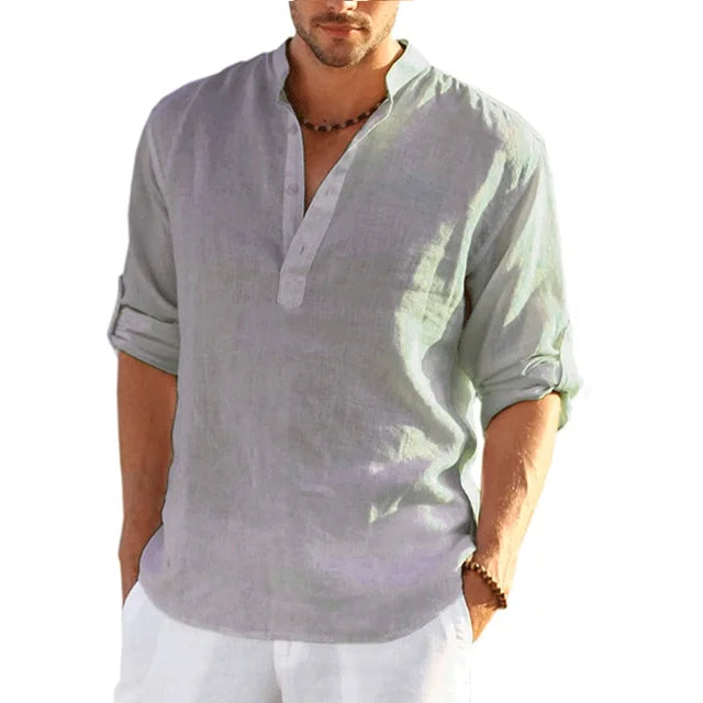 Sander Men's Summer Linen Shirt – Lightweight Sophistication for Warm-Weather Days