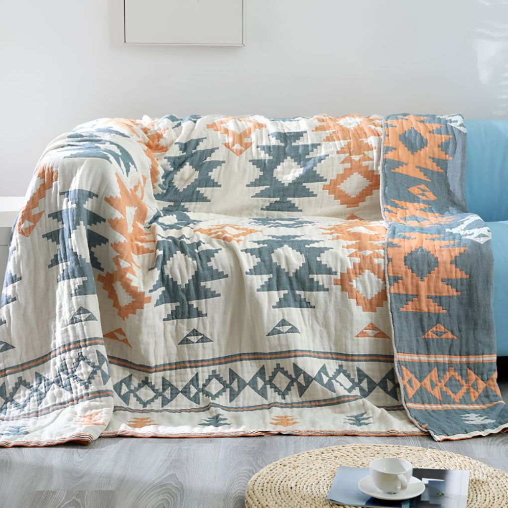 Cotton Reversible Muslin Gauze Blanket