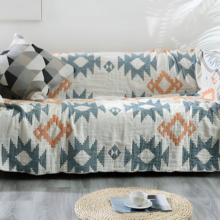 Cotton Reversible Muslin Gauze Blanket