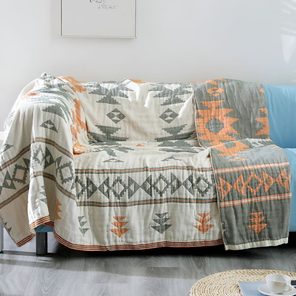 Cotton Reversible Muslin Gauze Blanket