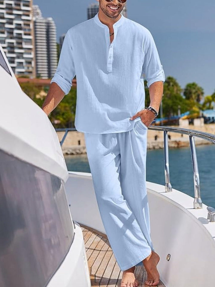 2-Piece Italian Linen-Cotton Men's Set