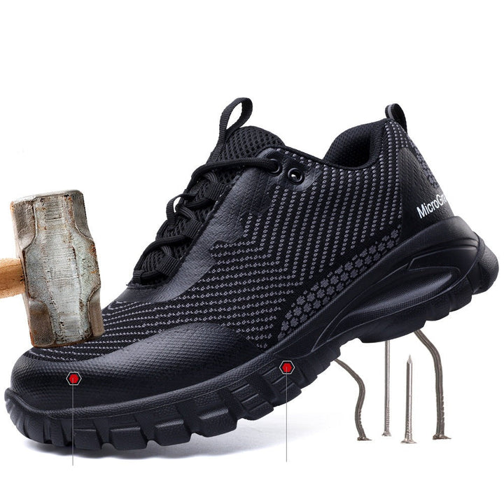 Lightweight Water-resistant Black Safety Shoes Built for Protection, Engineered for Comfort