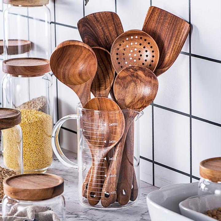 Premium Natural Teak Wood Kitchen Utensils