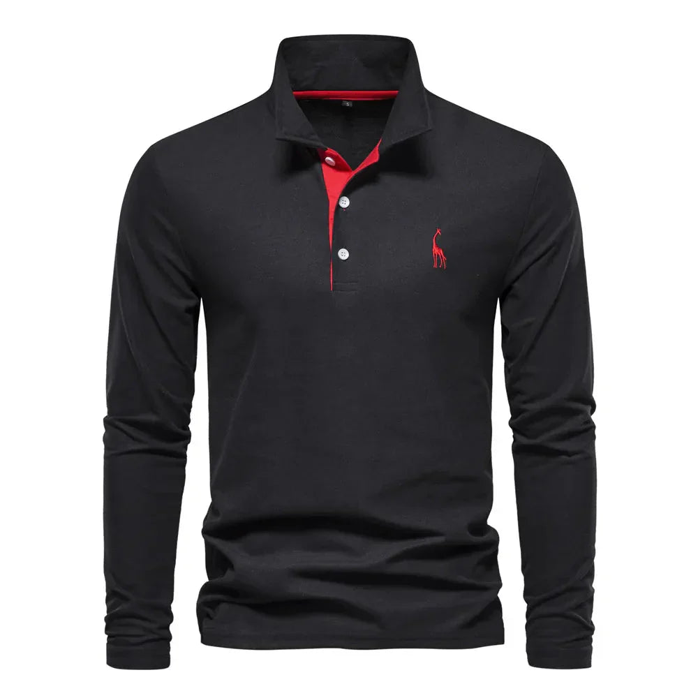 Bastian – Long Sleeve Polo for men