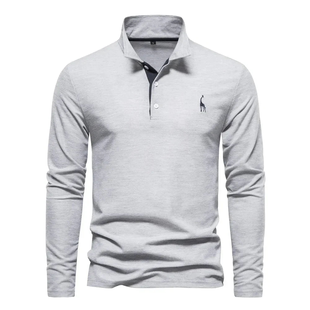 Bastian – Long Sleeve Polo for men