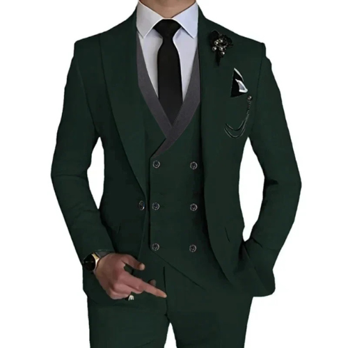 Stylish 3-Piece Slim Fit Men's Suit