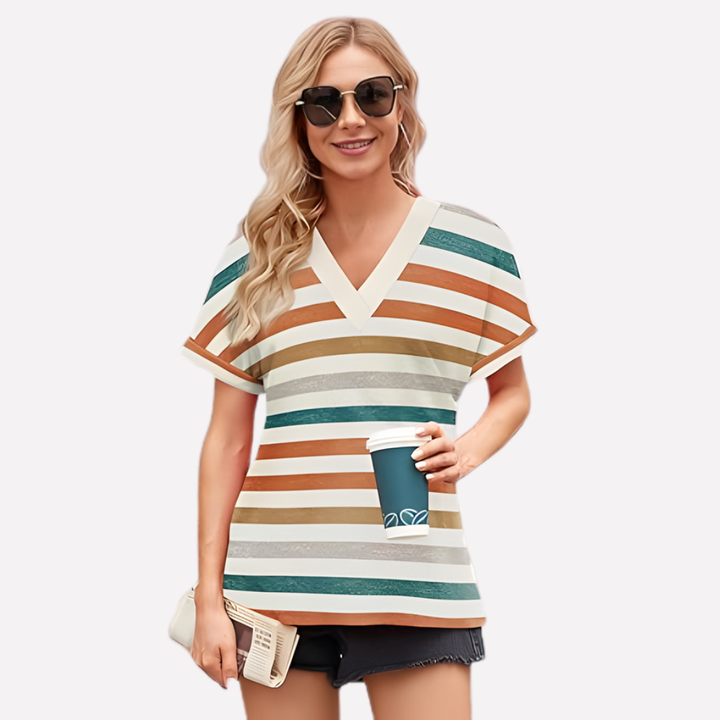 Women’s V‑Neck Short Sleeve Tee