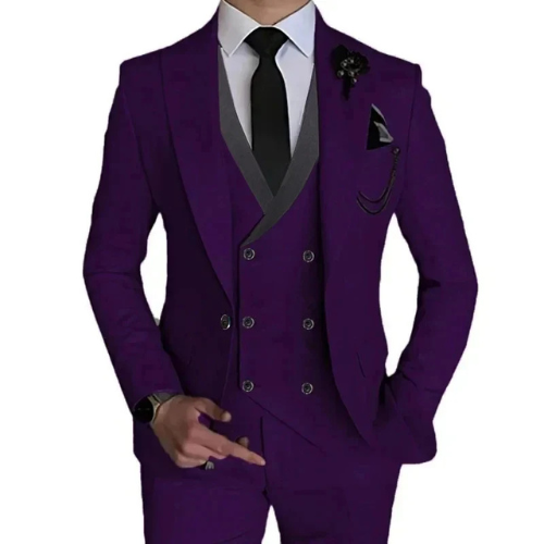 Stylish 3-Piece Slim Fit Men's Suit