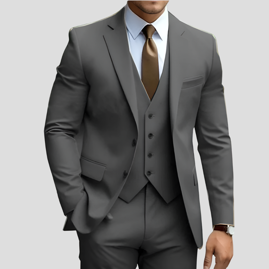 Elegant Style Men’s 3 Piece Beige Slim Fit Suit ( Pre-Sale )