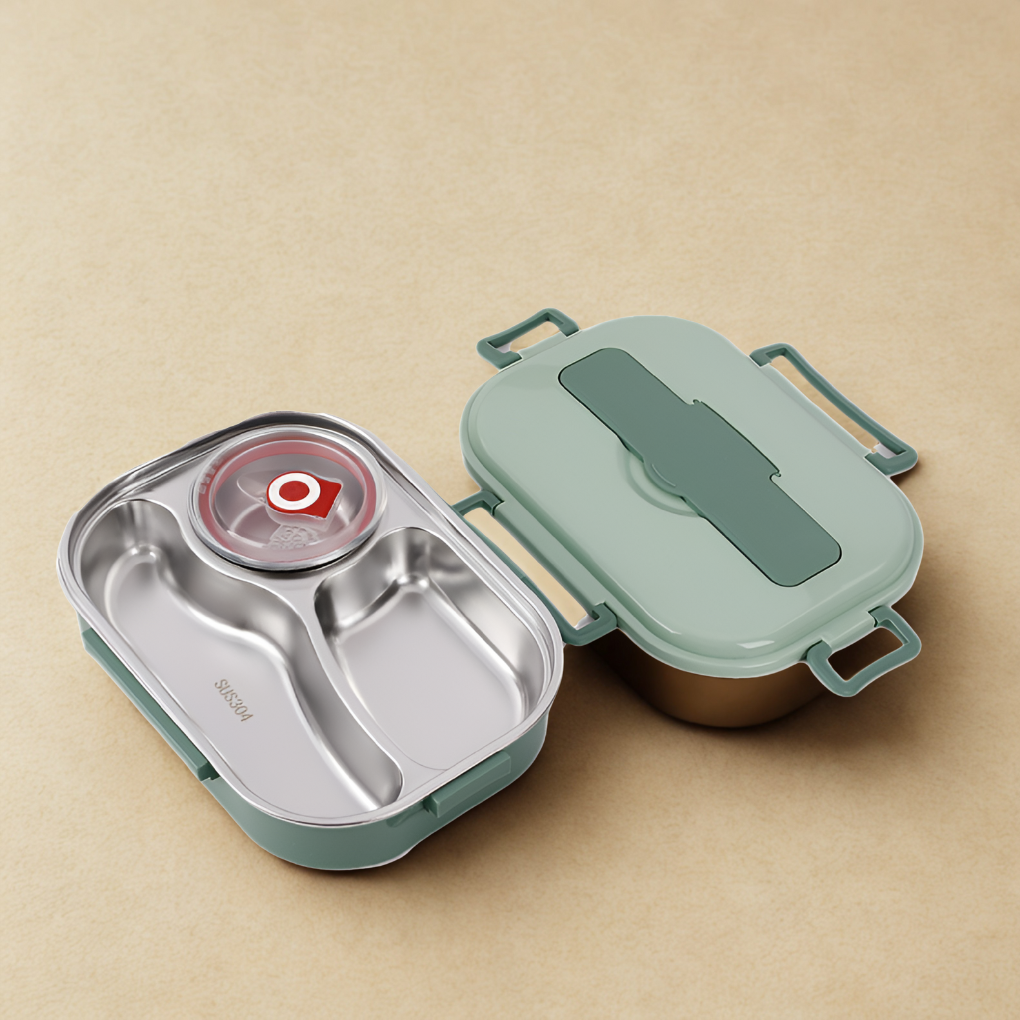 Thermal lunch box made of stainless steel