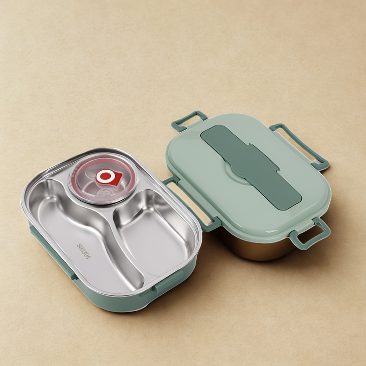 Thermal lunch box made of stainless steel