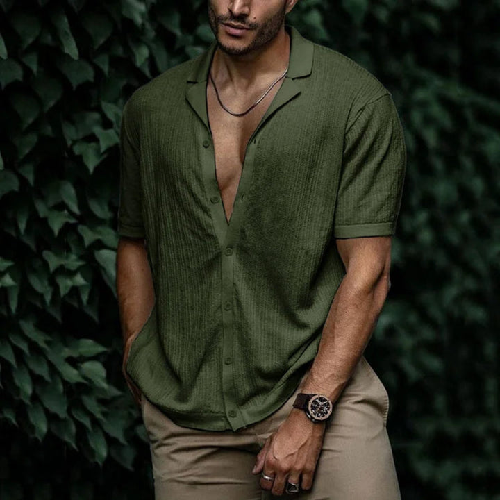 Men's Linen Summer Shirt with Button Closure ( Pre-Sale )