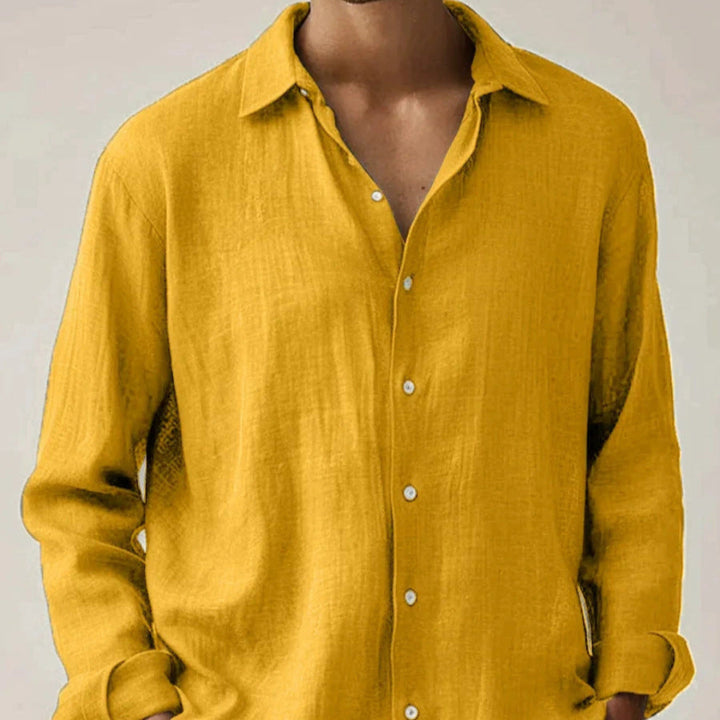 Men’s Vintage Linen Long-Sleeve Shirt ( Pre-Sale )