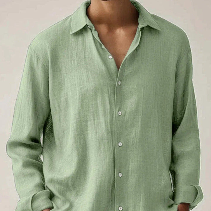 Men’s Vintage Linen Long-Sleeve Shirt ( Pre-Sale )