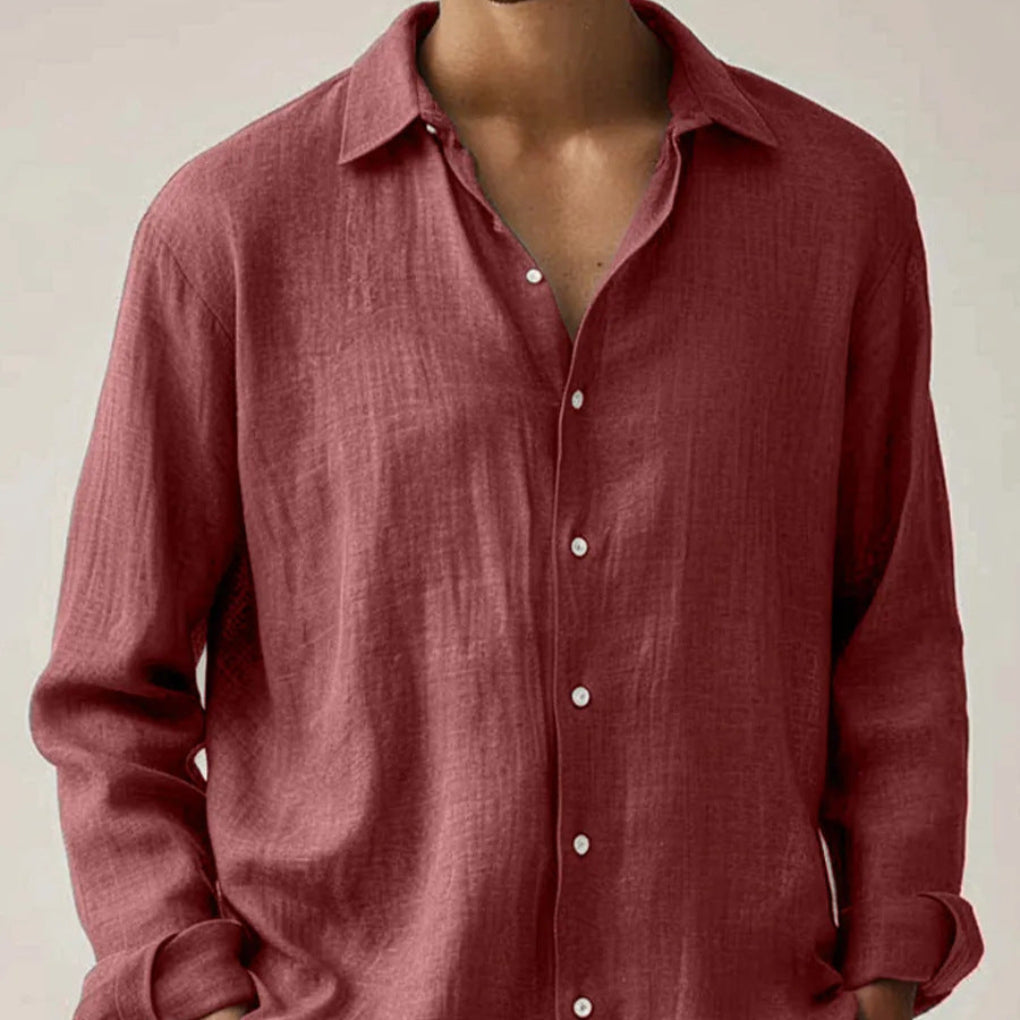 Men’s Vintage Linen Long-Sleeve Shirt ( Pre-Sale )