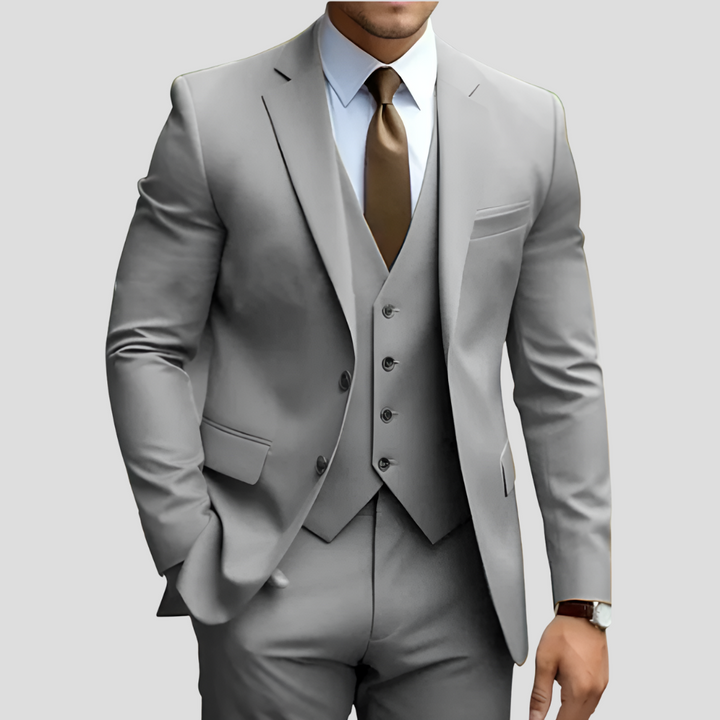 Elegant Style Men’s 3 Piece Beige Slim Fit Suit ( Pre-Sale )