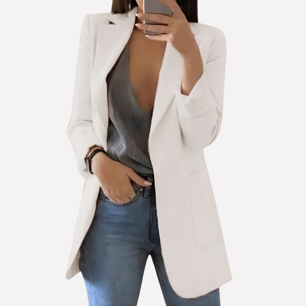 Women’s Front Pocket Blazer – Structured Everyday Layer