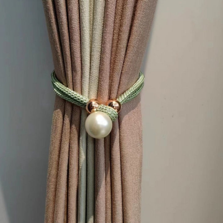 Lustrous Elegant 2-Piece Set  Pearl Curtain Tie Back
