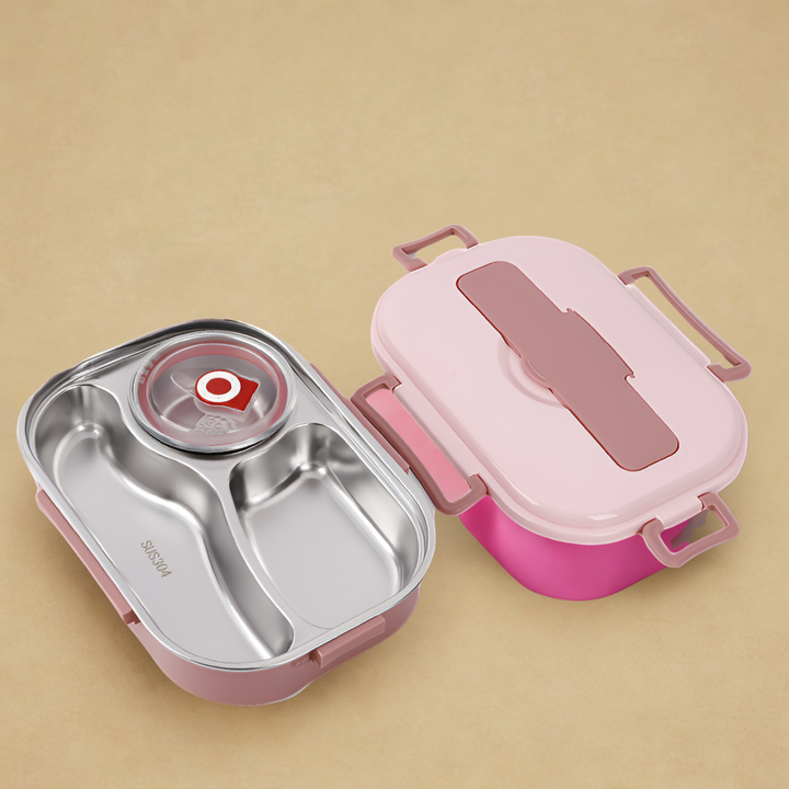 Thermal lunch box made of stainless steel