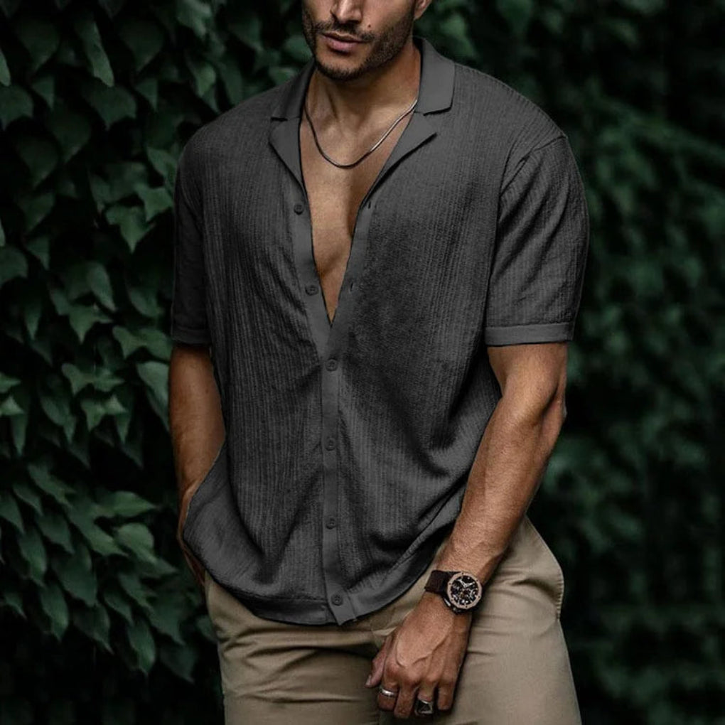 Men's Linen Summer Shirt with Button Closure ( Pre-Sale )