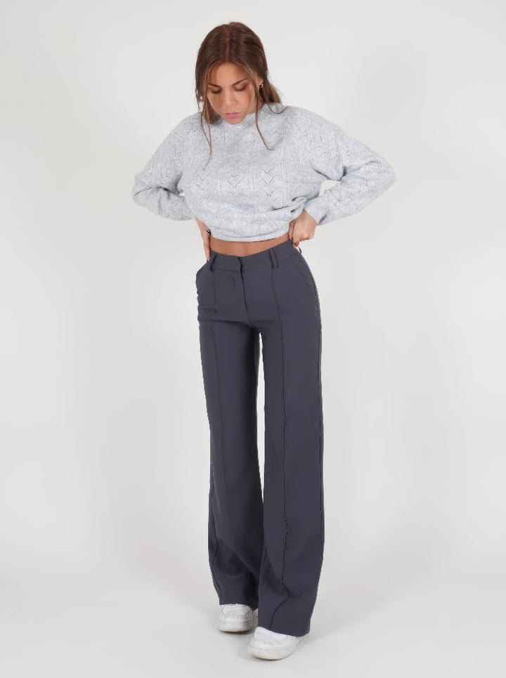 Women's High Waisted Wide Leg Trousers