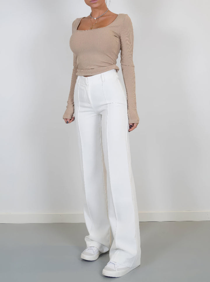 Women's High Waisted Wide Leg Trousers