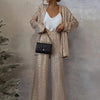 Two-Piece Sequin Set with High-Waisted Pants